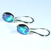 10k Gold - 2 Solid Lightning Ridge Black Opals