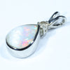 Sterling Silver - Solid Lighting Ridge White Opal - Natural Diamond