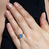 Lightning Ridge Crystal Opal and Diamond Gold Ring - Size 5.75 US Code - EM170