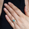 Natural Australian Solid Opal and Diamond Gold Ring - Size 6.75 US Code  EM167