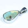 Australian Boulder Opal Silver Pendant with Silver Chain (13mm x 8mm)  Code - FF159