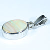 Australian Boulder Opal and Diamond Silver Pendant with Silver Chain (11mm x 8.5mm)  Code - FF171