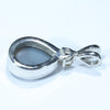 Australian Solid Opal and Diamond Silver Pendant with Silver Chain (10mm x 7mm) Code - FF227