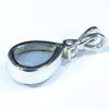 Australian Solid Opal and Diamond Silver Pendant with Silver Chain (10mm x 7mm) Code - FF224
