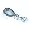 Australian Solid Opal and Diamond Silver Pendant with Silver Chain (9mm x 6mm) Code - FF219