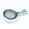 Australian Solid Opal and Diamond Silver Pendant with Silver Chain (10mm x 9.5mm) Code - FF229