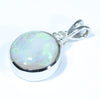 Sterling Silver - Solid Lightning Ridge Dark Opal - Natural Diamond
