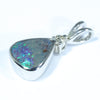 Sterling Silver - Solid Queensland Boulder Opal - Natural Diamond