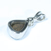 Boulder Opal and Diamond Silver Pendant with Silver Chain (8mm x 7mm)  Code - FF195