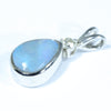 Sterling Silver - Solid Lightning Ridge Dark Opal - Natural Diamond