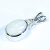 Sterling Silver - Solid Queensland Boulder Opal - Natural Diamond