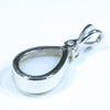Australian Crystal Opal and Diamond Silver Pendant with Silver Chain (11mm x 8mm) Code - FF198