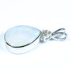 Australian Crystal Opal and Diamond Silver Pendant with Silver Chain (11mm x 8mm) Code - FF198