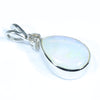 Australian Crystal Opal and Diamond Silver Pendant with Silver Chain (11mm x 8mm) Code - FF198