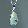Natural Australian Boulder Opal Silver Pendant