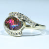 10k Gold - Solid Queensland Boulder Opal - Natural Diamond