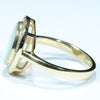 Australian Crystal Opal and Diamond 18K Gold Ring - Size 7.5 US Code EMJ28
