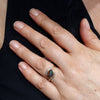 Natural Australian Solid Boulder Opal and Diamond Gold Ring Size 7 -  US Code  EM28J