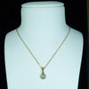 Lightning Ridge Crystal Opal and Diamond 18k Gold Pendant (6mm x 5mm ) Code - AA128