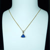Natural Australian Boulder Opal and Diamond Gold Pendant (7.5mm x 9mm) Code -GPA160
