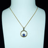 Natural Australian Black Opal Gold Pendant (6mm x 6mm) Code -EP38