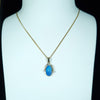 Natural Australian Boulder Opal and Diamond Gold Pendant (11mm x 7mm) Code -GPA179