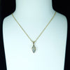 Lightning Ridge Crystal Opal and Diamond Gold Pendant (10mm x 5mm ) Code - AA109