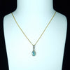 Natural Australian Boulder Opal and Diamond Gold Pendant (9mm x 6mm) Code - AA06