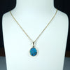 Lightning Ridge Solid Black Opal and Diamond Gold Pendant (16mm x 11.5mm ) Code - AA93