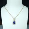 Lightning Ridge Black Opal and Diamond 18K Gold Pendant (11mm x 7mm) Code - AA122