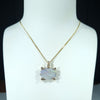 Natural  Australian Boulder Opal and Diamond 18k Gold Pendant (12mm x 18mm)Code -GPA89