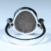 Australian Boulder Opal and Diamond 14K White Gold Ring - Size 7 US Code EM204