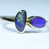 Natural Australian Boulder Opal Gold Ring