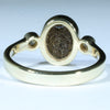 Natural Solid Australian Boulder Opal and Diamond Gold Ring - Size 6.75  US Code - EM189