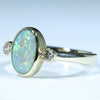 10k Gold - Solid Lighting Ridge Opal - Natural Diamonds