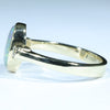 Lightning Ridge Solid Opal and Diamond Gold Ring - Size 6.5 US Code - EM175
