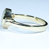 Lightning Ridge Crystal Opal and Diamond Gold Ring - Size 6.25 US Code - EM182
