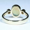 Lightning Ridge Crystal Opal and Diamond Gold Ring - Size 6.25 US Code - EM182