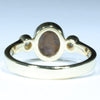 Natural Solid Australian Boulder Opal and Diamond Gold Ring - Size 6.5  US Code - EM174