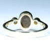 Natural Solid Australian Boulder Opal and Diamond Gold Ring - Size 7  US Code - EM184