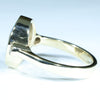 Natural Solid Australian Boulder Opal and Diamond Gold Ring - Size 7.5  US Code - EM180