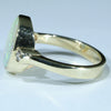 Australian Crystal Opal and Diamond Gold Ring  - Size 7.25 Code - EM181