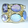 Gorgeous Natural Opal and Gemstone Gold Ring